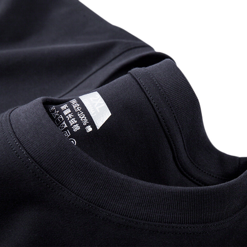 Men's Summer Round Neck Half Sleeve White T-shirt Bottoming Shirt