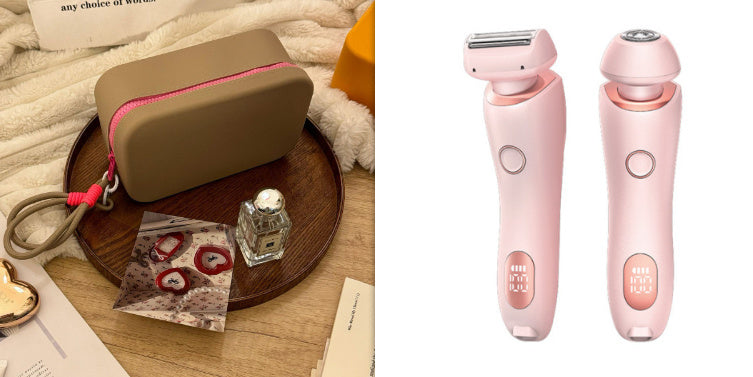 2 In 1 Hair Removal Epilator USB Rechargeable Trimmer Women Body Razor Face Leg Armpit Bikini Hand Pubic Shaver Hair Remover null