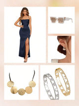 Prom Dress Lace Up Backless Split Thigh Dress