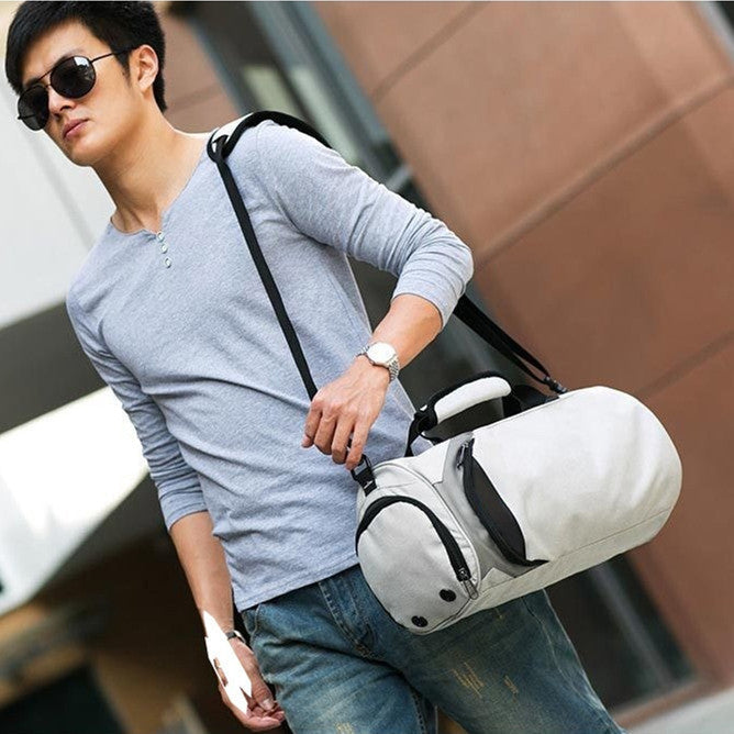 Men's Portable Color Blocked Travel Crossbody Bag null