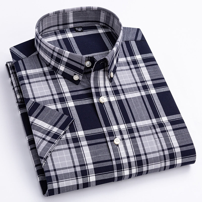 Summer Fashion Casual Men's Shirt Plaid