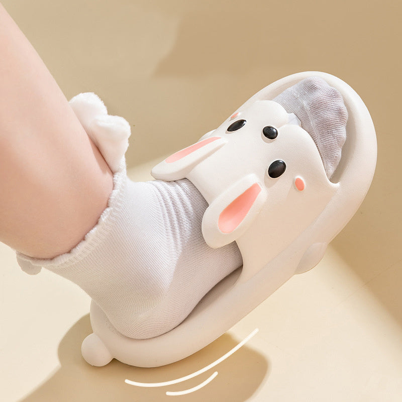 Cute Rabbit Slippers For Kids Women Summer Home Shoes Bathroom Slippers null