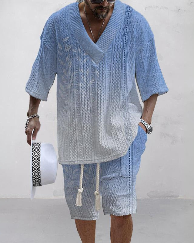 Fashion Men's Summer Loose Short Sports Suit