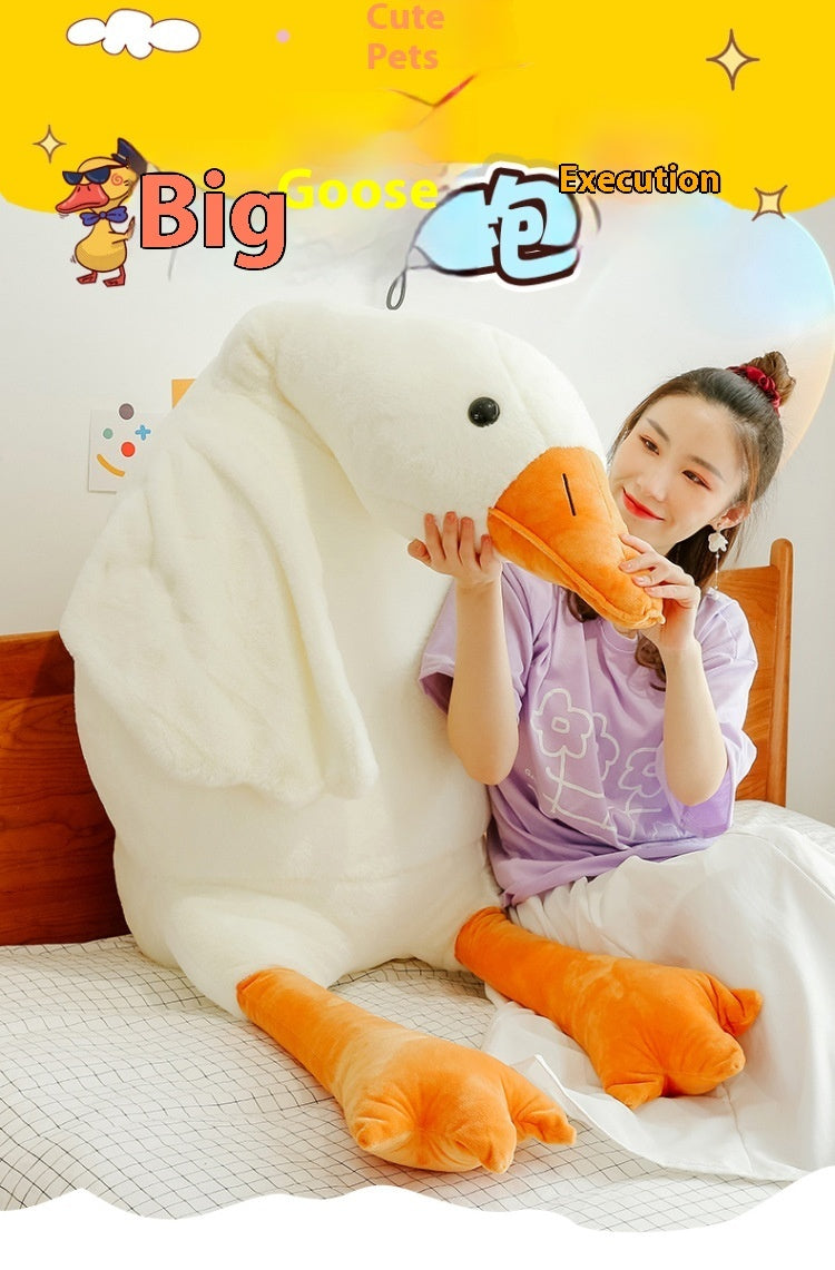 Cute Big White Geese Pillow Plush Toy null