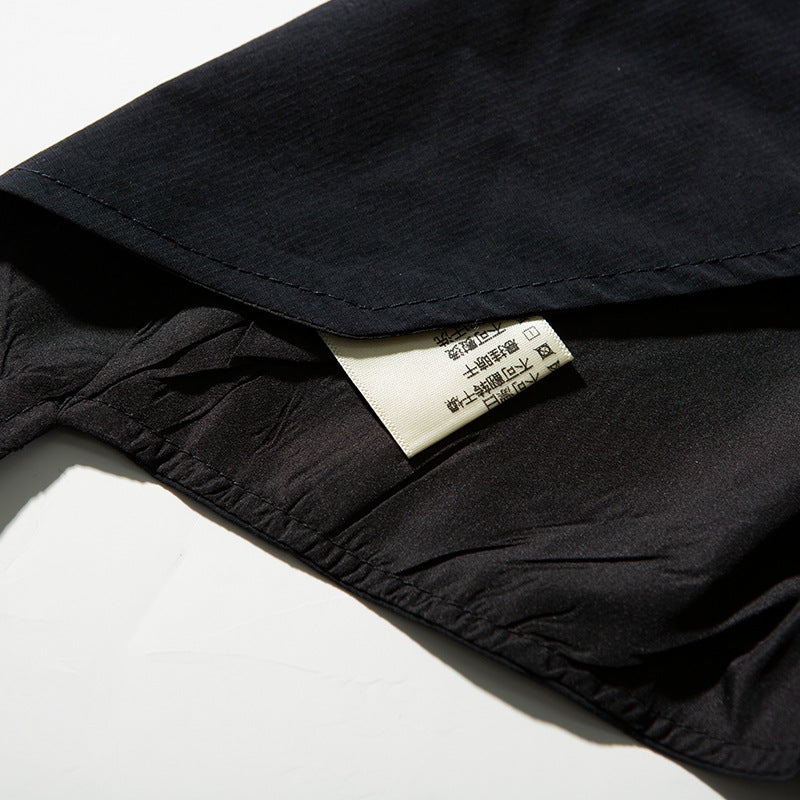 Japanese-style Retro Solid Color Pocket Stand Collar Sleeveless Vest