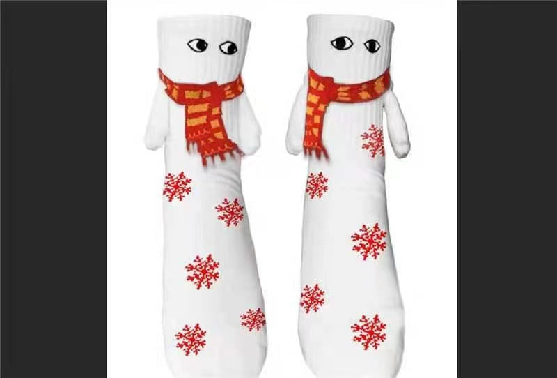 Couple Magnetic Handle Cute Hand Socks Christmas null