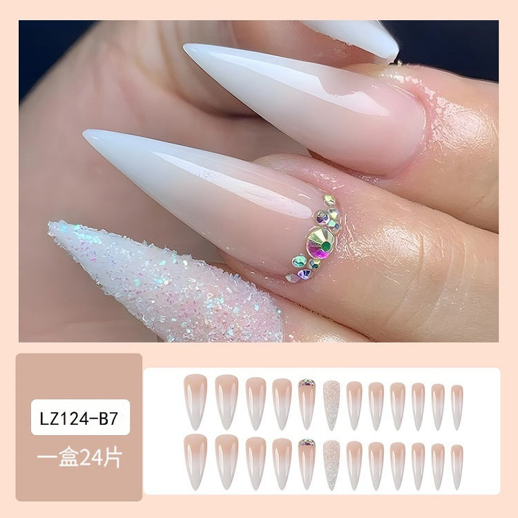 Super Long Diamond Wearing Armor European And American Foreign Trade Nail Stickers
