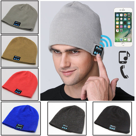 European And American Outdoor Wireless Headset Knitted Hat Multifunctional Music Hat null