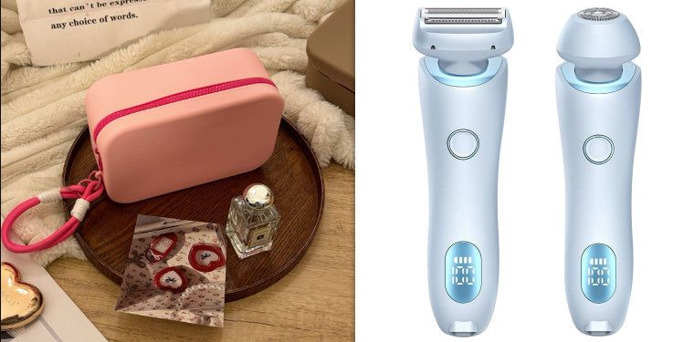 2 In 1 Hair Removal Epilator USB Rechargeable Trimmer Women Body Razor Face Leg Armpit Bikini Hand Pubic Shaver Hair Remover null