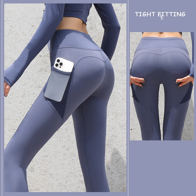 Gym Sport Seamless Leggings With Pockets Push Up High Waist Pants Women Fitness Running Yoga Pants Gym Sport Seamless Leggings null