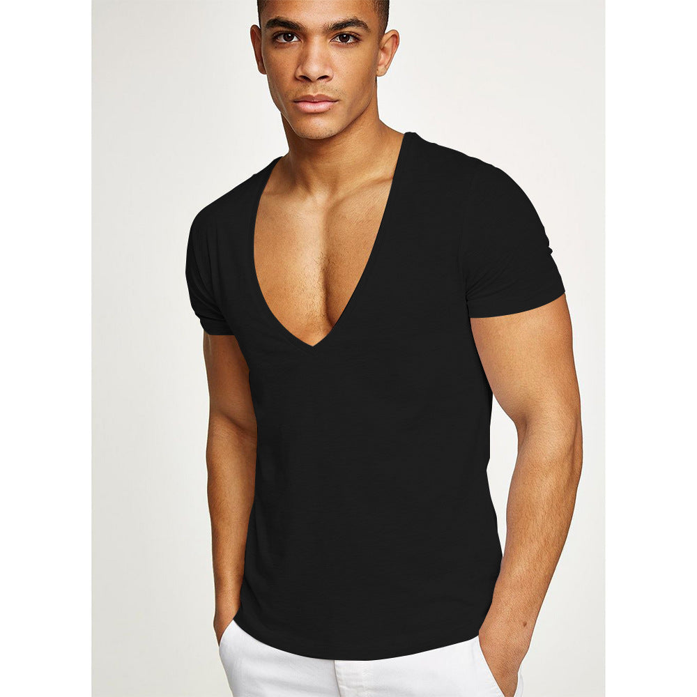 Fitness Sports And Leisure Deep V-neck T-shirt null