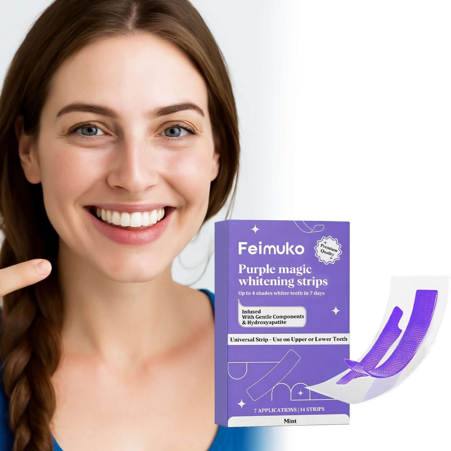 Purple Teeth Whitening Strips