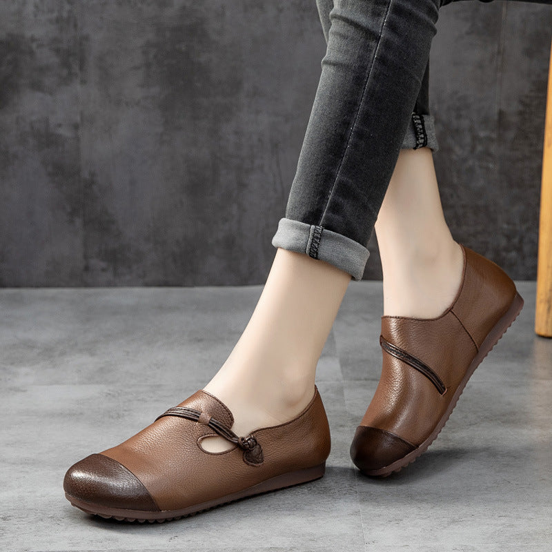 Retro Casual Stitching Beef Tendon Sole Women's Shoes null