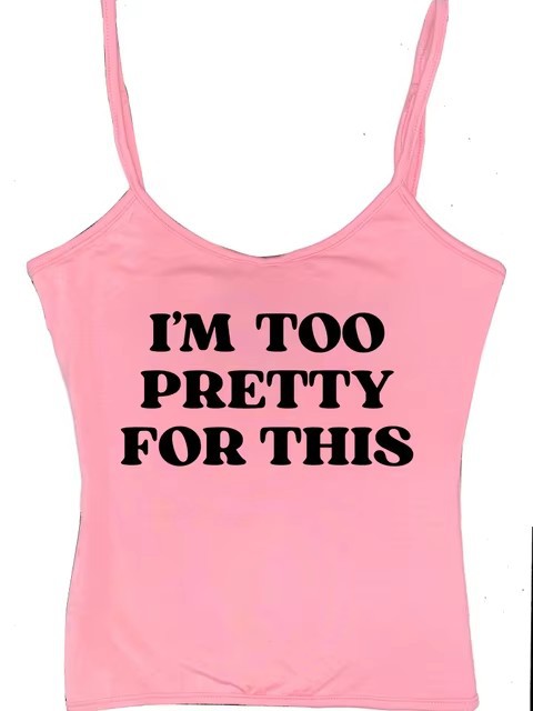 Stylish Slimming Short Casual Womens Top With An Allover Letter Print