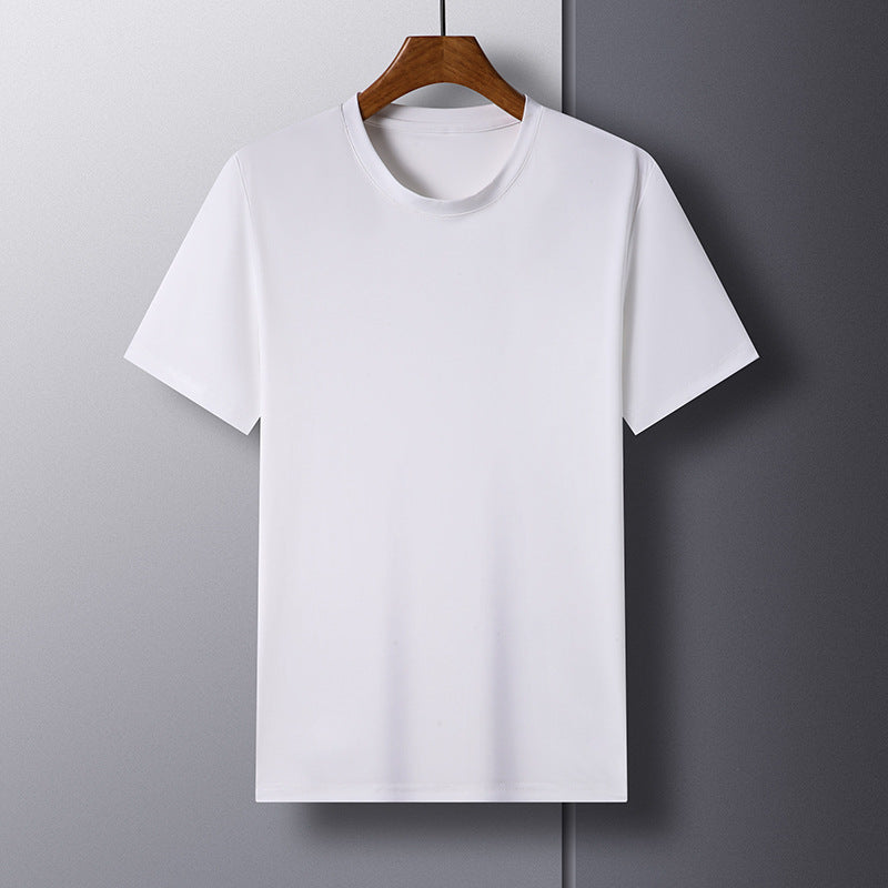 Fashion Men's Solid Color All-match Round Neck T-shirt