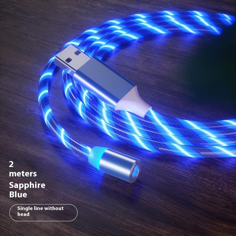 Magnetic Charging Cable Streamer Fast Charging Cable Lighting Micro USB Cable LED Magnet Charger Type-C Cable null