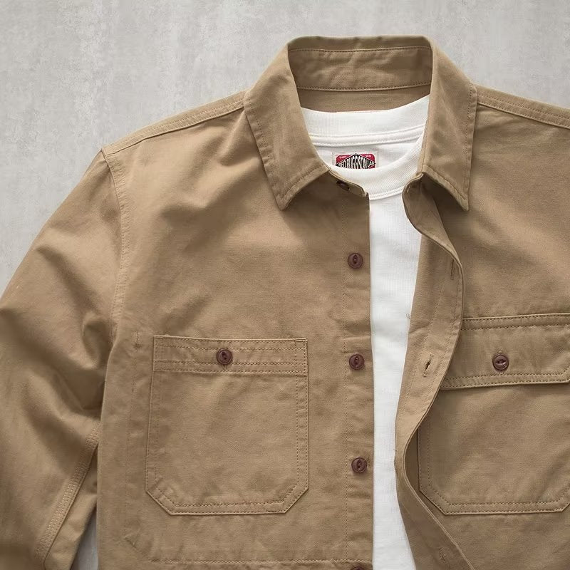 Harajuku-style Japanese Casual Solid-color Washed Jacket