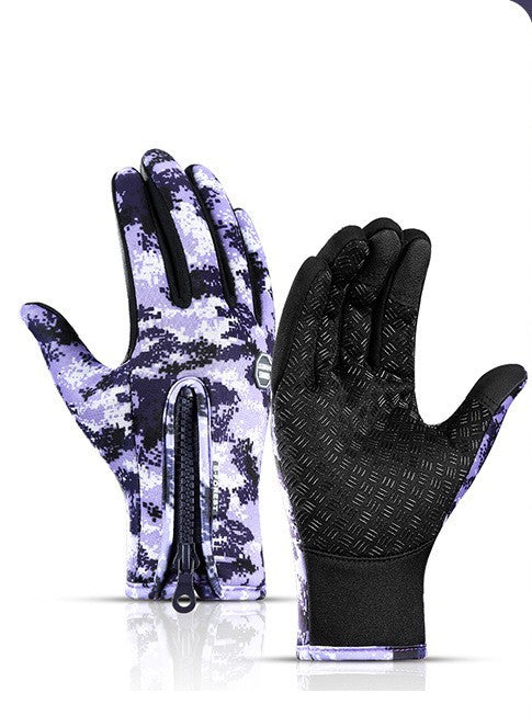 Winter Gloves Touch Screen Riding Motorcycle Sliding Waterproof Sports Gloves With Fleece null