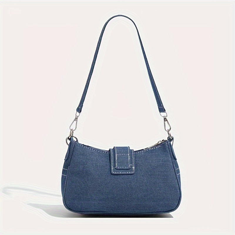 High-end Quality Niche Denim Armpit Bag Retro Sweet Cool Sassy Girl Bag Autumn And Winter New Style Girl's Shoulder Bag Dropshipman