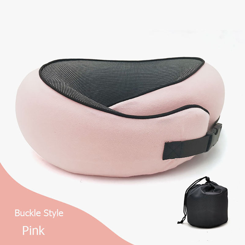 Travel Neck Pillow Non-Deformed Airplane Pillow Travel Neck Cushion Durable U-Shaped Travel Memory Cotton Nap Neck Pillow null