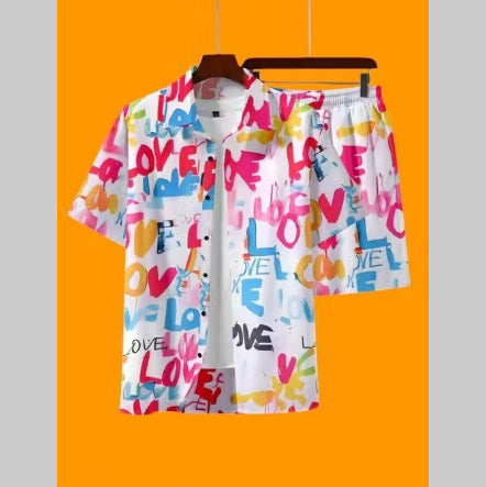 Ensemble haut et pantalon décontracté ample imprimé 3D pour homme