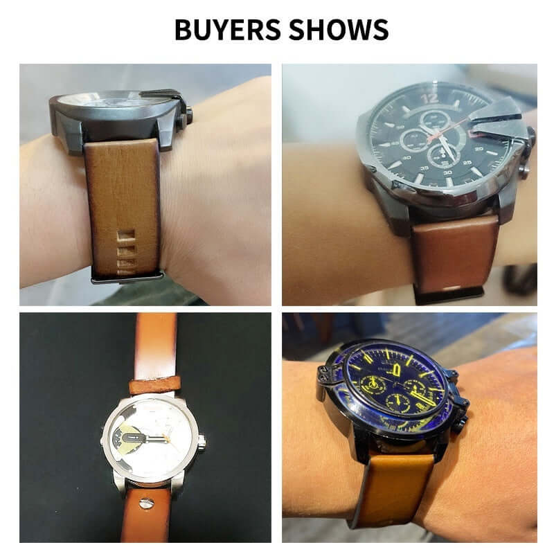 Retro Leather Watch Band Men