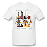 Cotton T Shirts Funny Electric Guitar Music Style Short
