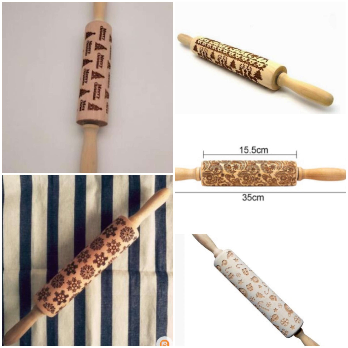 Rolling Pin Christmas Embossing null