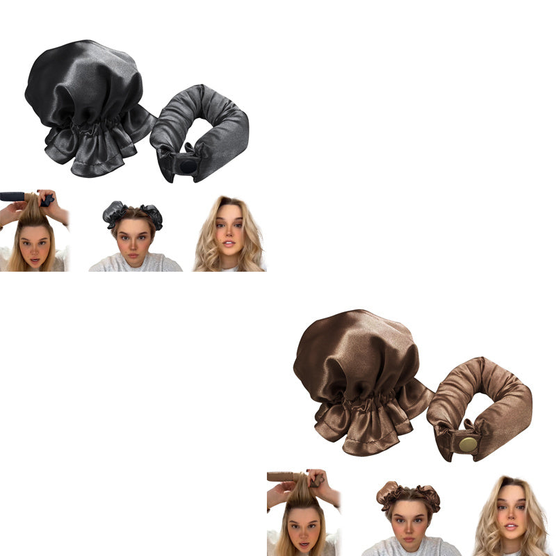 New Heatless Curl Stick With Cloth Cover Cute Ball Head Hair Curler Headband Hair Rollers Wave Form Curling Rod Hair Style Tools Gadgets null