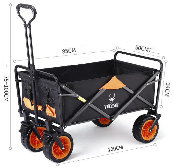 Outdoor Camping Trolley Fishing Pull Trailer Storage null