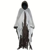 Halloween Witch Cloak Skull-patterned Clothes Death Costume Props