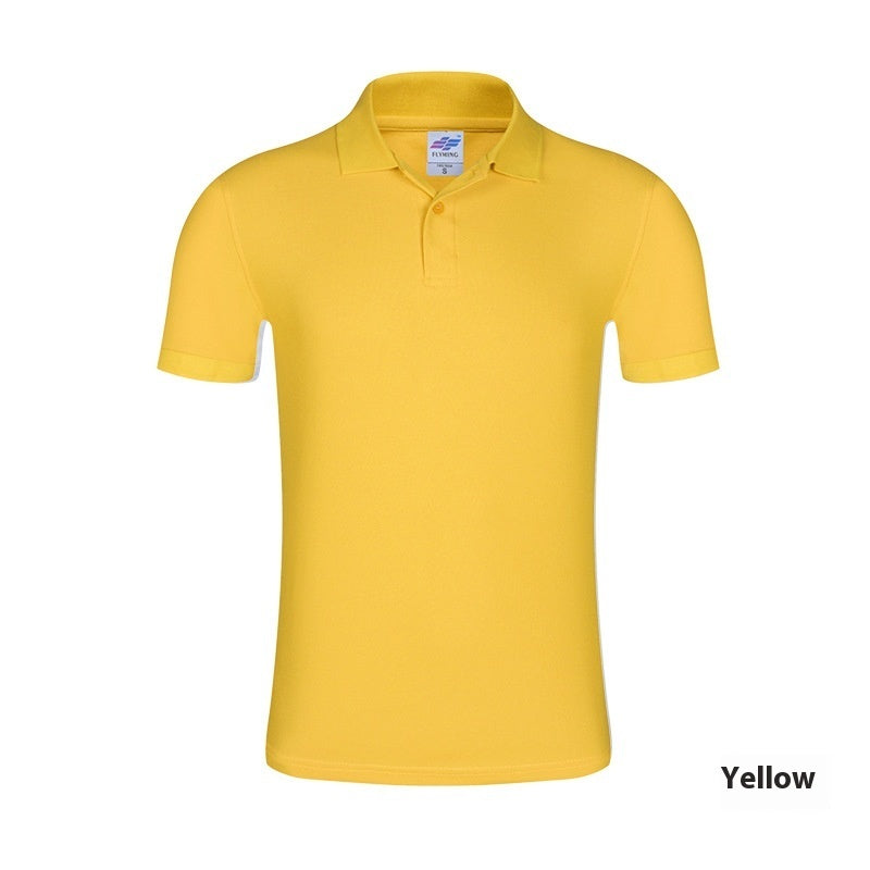 Slim-fit Solid Color Polo Collar Short Sleeve
