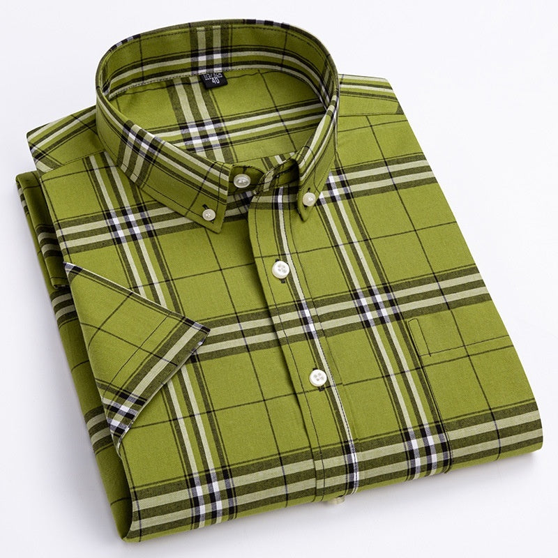 Summer Fashion Casual Men's Shirt Plaid