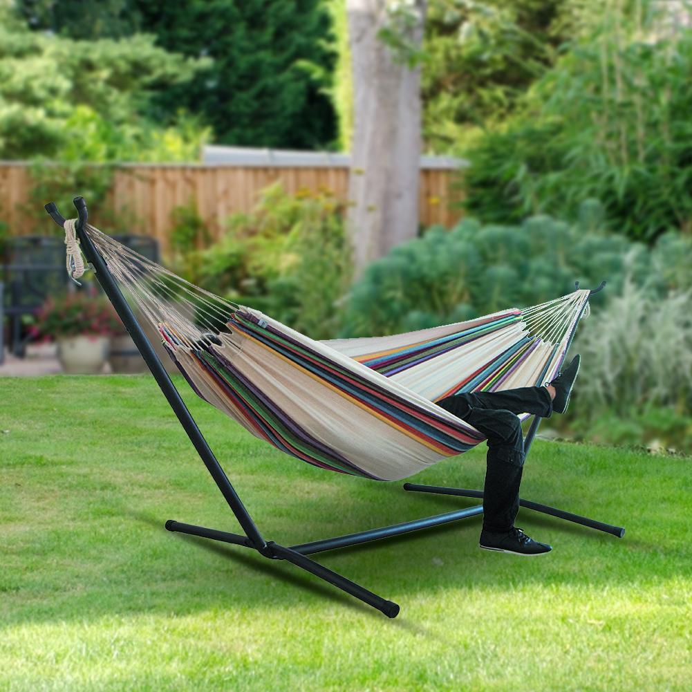 Canvas camping hammock null