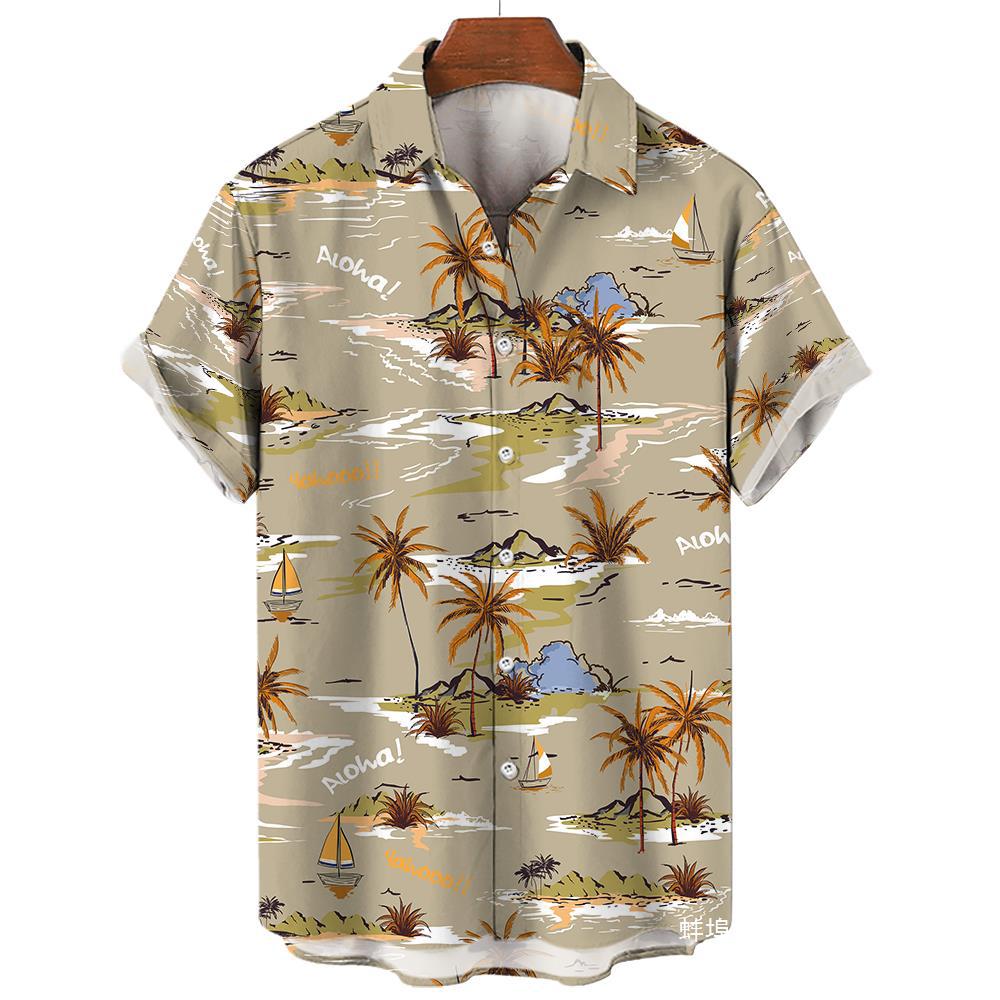 Men Shirts Tea Summer Shirt Top 5xl V-neck Vintage Clot