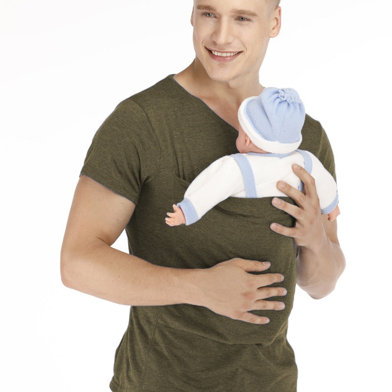 Dad Multifunctional Clothes Kangaroo Mummy Vest Long Sleeve