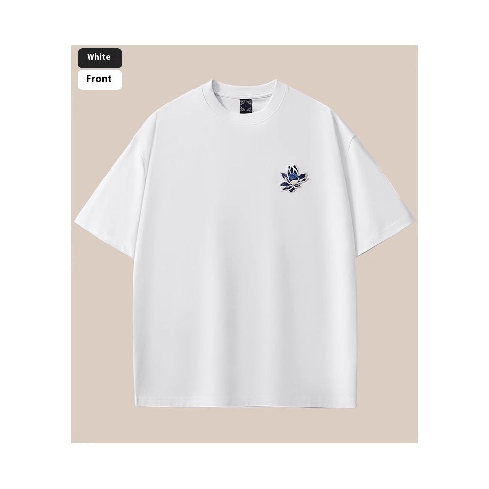 Summer New Pure Cotton Short Sleeve Men's Loose Plus Size Men's Clothing