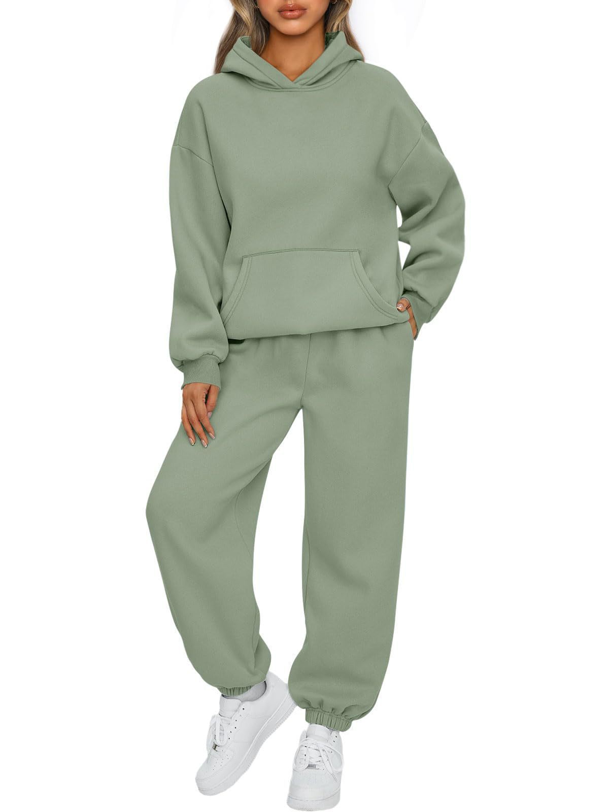 Autumn And Winter New Women's Casual Hooded Sportswear Long Pajama Set null