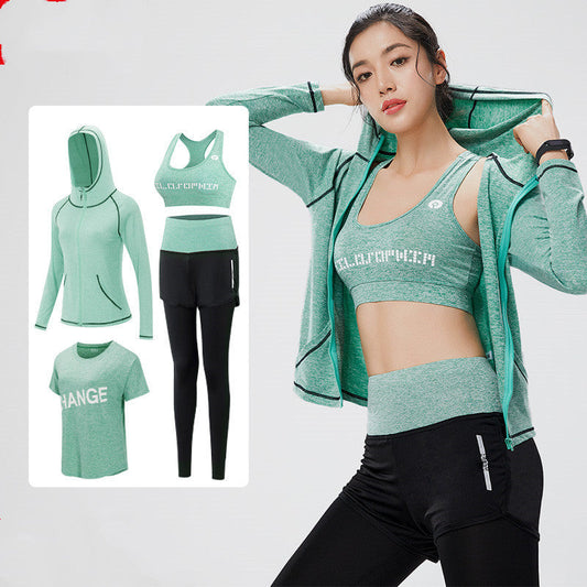 Running gym Yoga suit Four-piece suit null