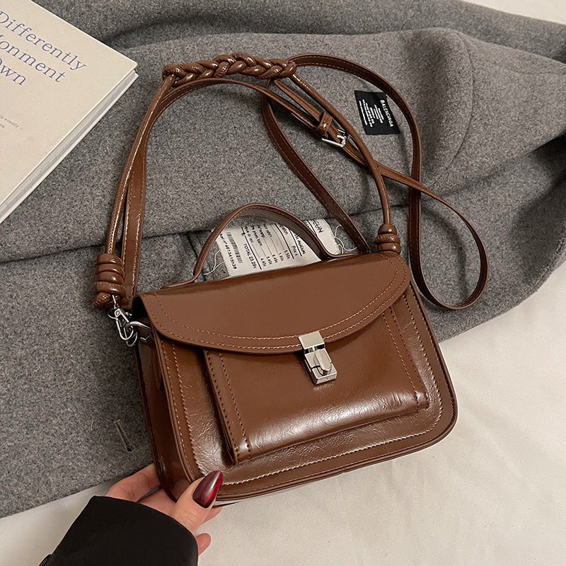 Casual Small Square Shoulder Bag Retro Portable Messenger Handbags For Women null