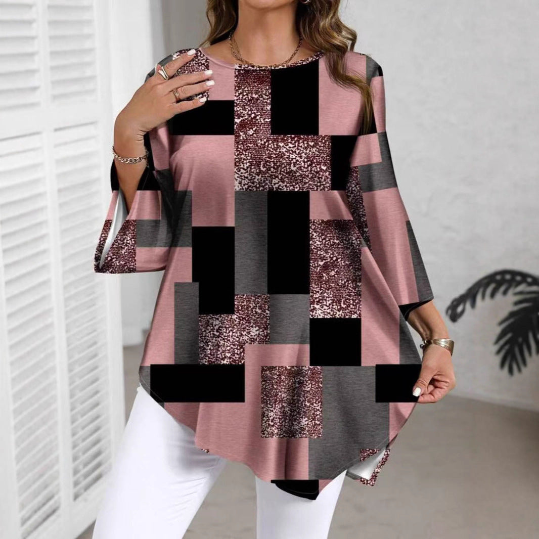 Haut décontracté avec ourlet asymétrique