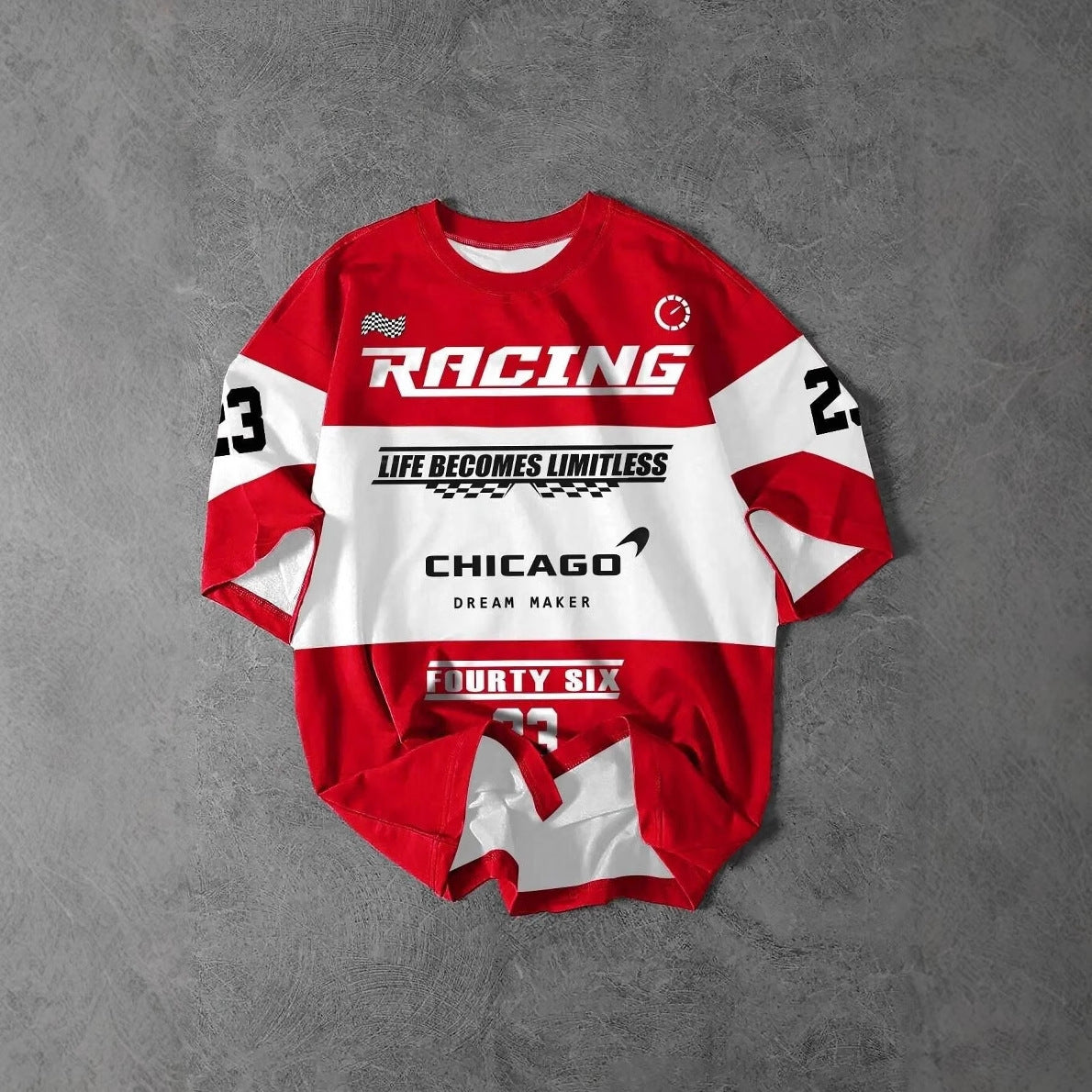 3D Digital Printed Round Neck Short Sleeve