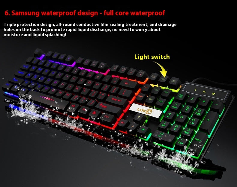 Industry gaming keyboard glowing usb cable gaming keyboard null