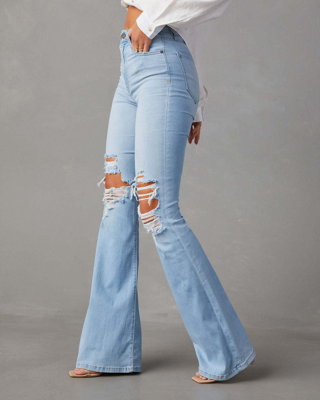 Fashion Temperament Wide-leg Jeans Women null