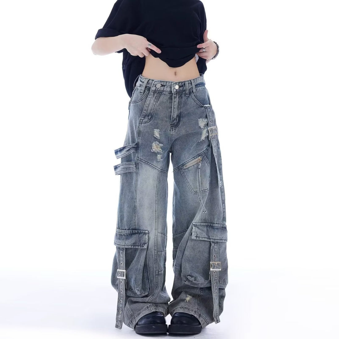 Casual Denim Overalls For Men And Women