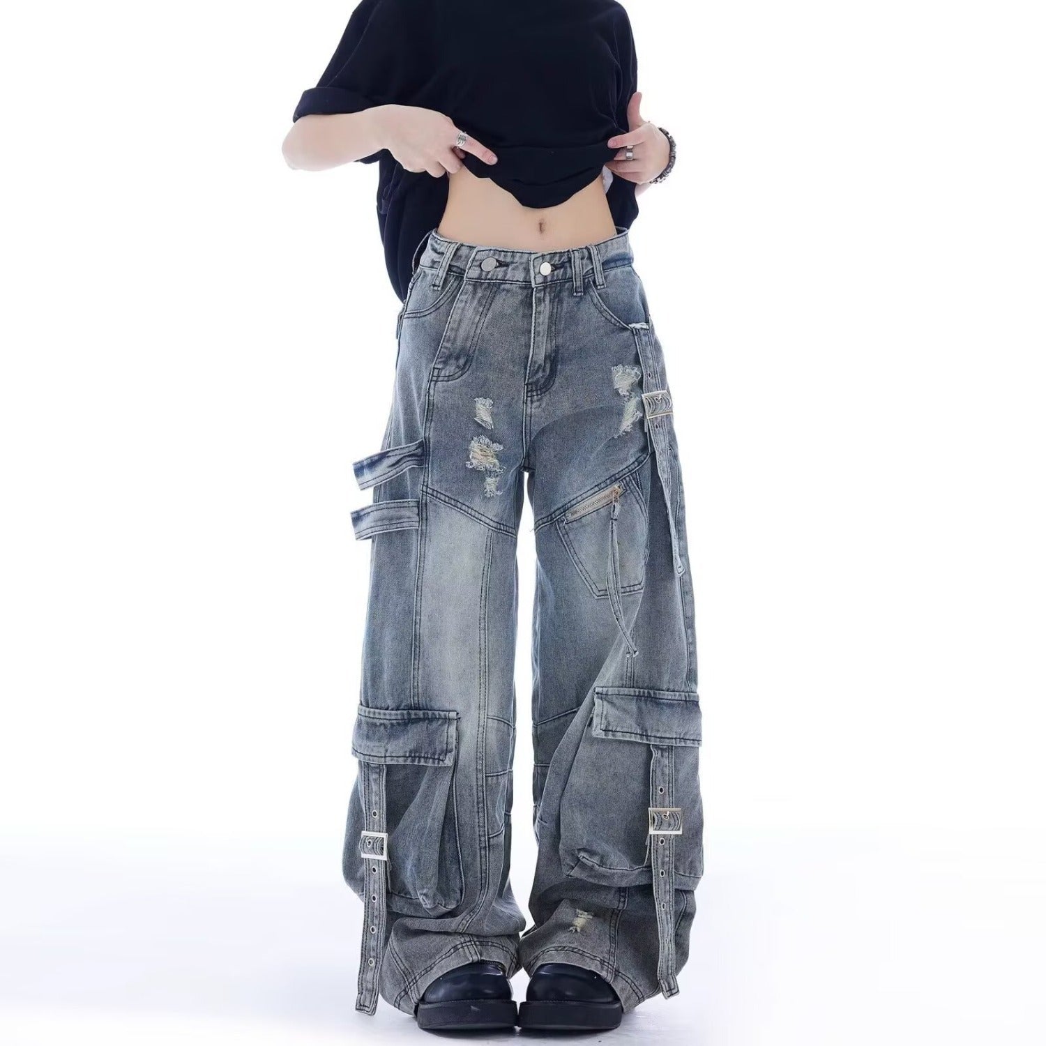 Casual Denim Overalls For Men And Women