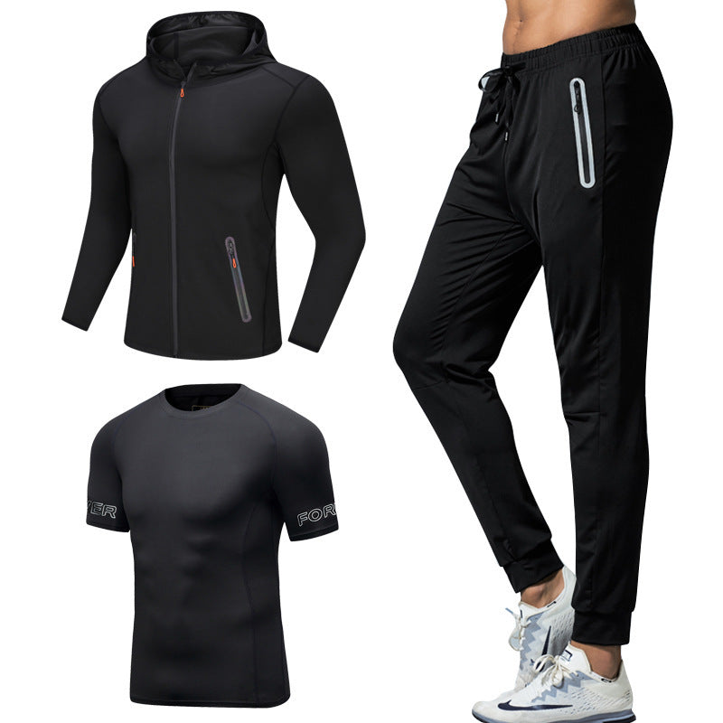 Men's Sportswear Gym Fitness Three Piece Set null