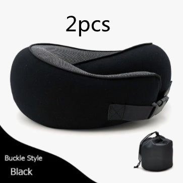 Travel Neck Pillow Non-Deformed Airplane Pillow Travel Neck Cushion Durable U-Shaped Travel Memory Cotton Nap Neck Pillow null