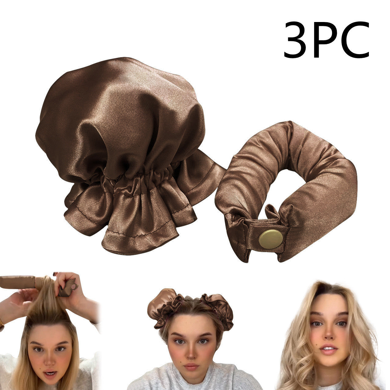 New Heatless Curl Stick With Cloth Cover Cute Ball Head Hair Curler Headband Hair Rollers Wave Form Curling Rod Hair Style Tools Gadgets null