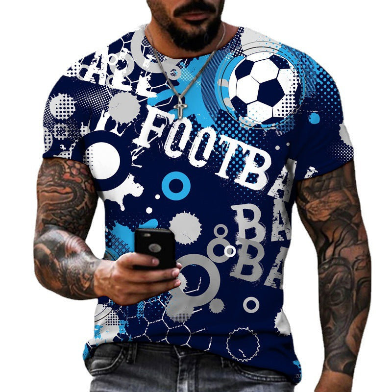 Football 3D Printed Men's T-shirt